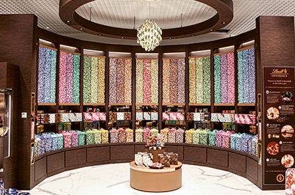 Various LINDOR Truffles in a flagship store (Photo)