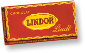 LINDOR as chocolate bar in a red wrapping (Photo)