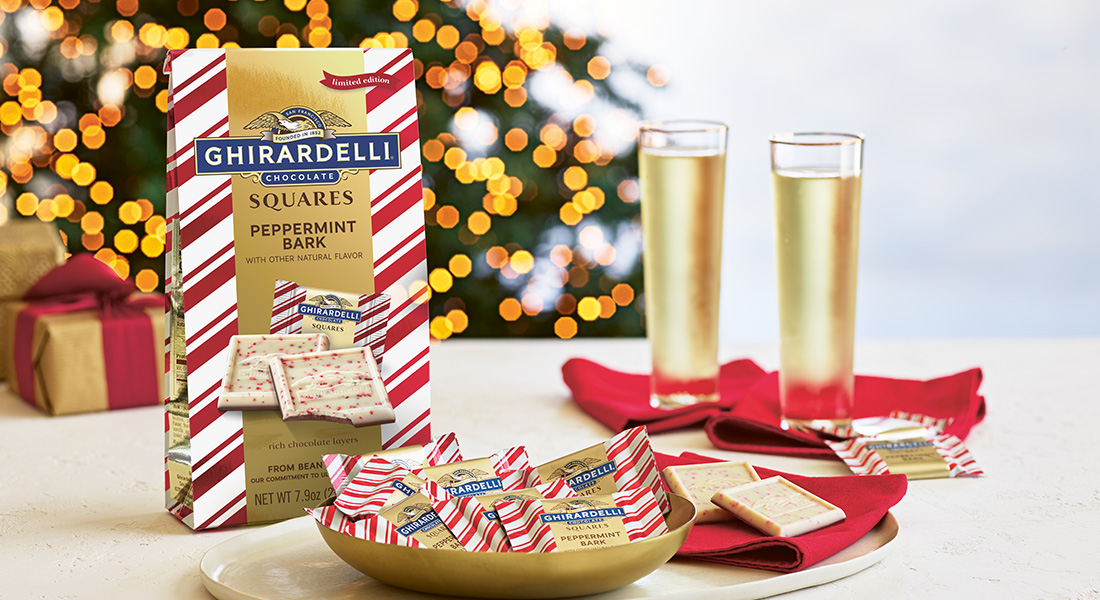 GHIRARDELLI Chocolate Squares peppermint bark product photo (Photo)